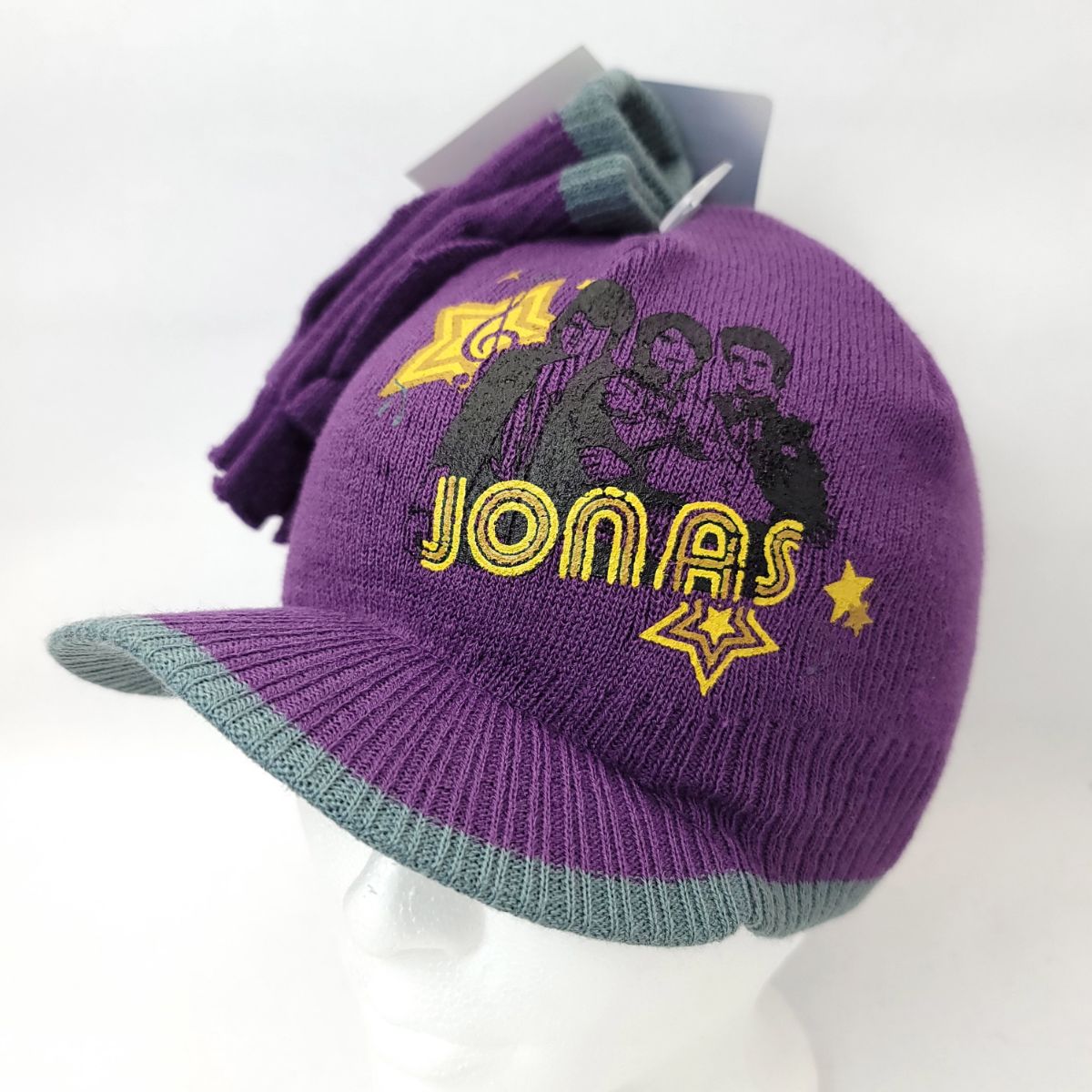 Youth - Jonas, 2pcs set, Visor Beanie & Gloves Purple Youth Youths