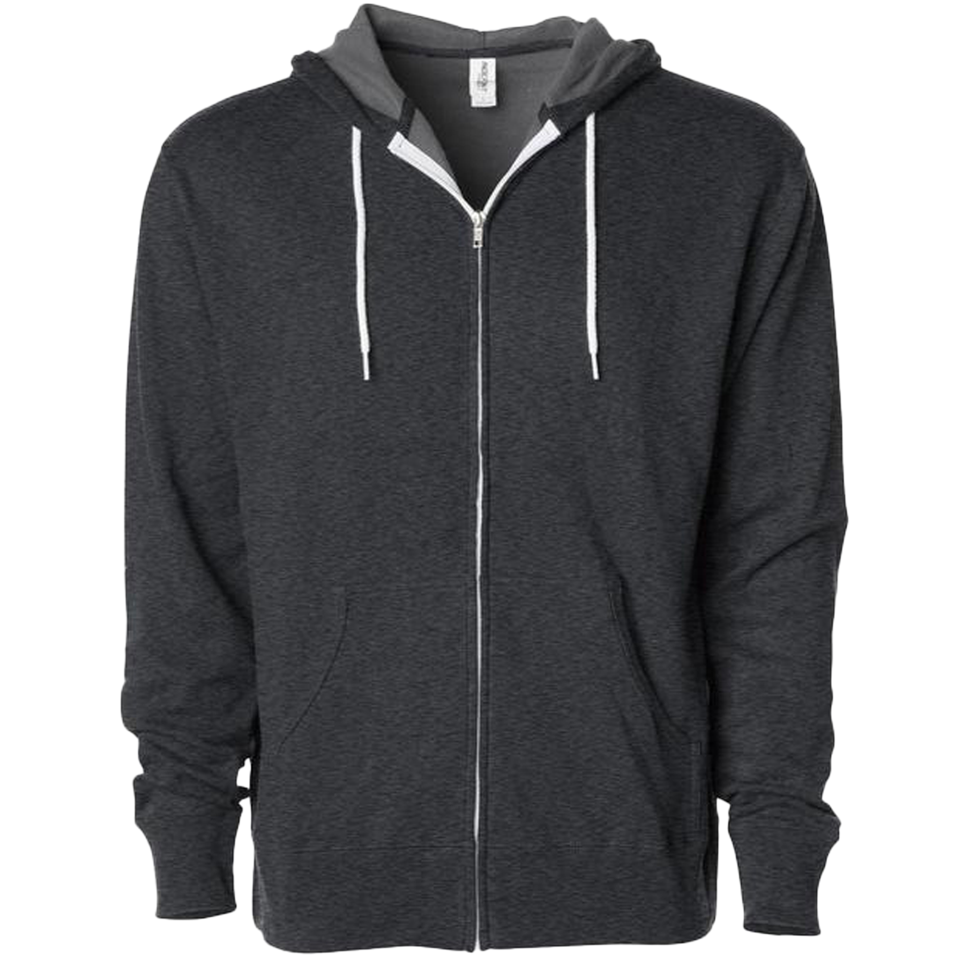 AFX90UNZ - Unisex Zip Hooded Sweatshirts Charcoal Heather COTTON / POLYESTER FITTED fleece INDEPENDENT Lightweight REGULAR shsdparentproduct tearaway UNISEX