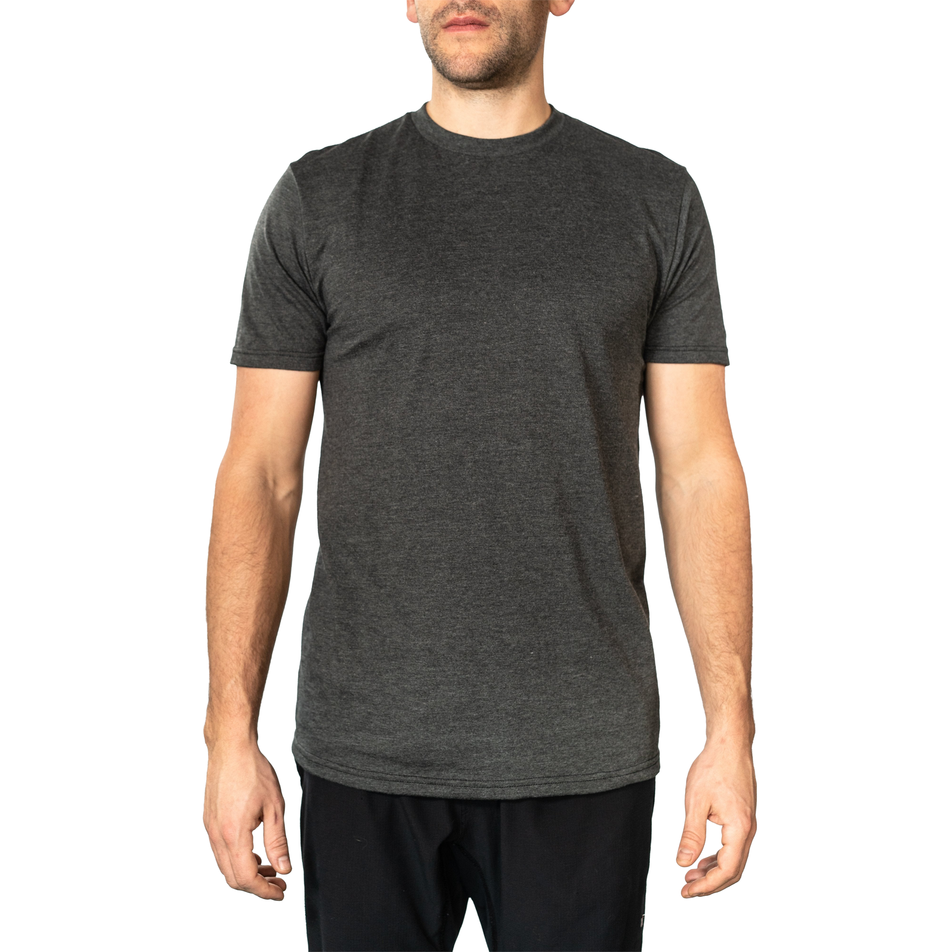47146 - Men's London Tee Charcoal Heather COTTON / POLYESTER FITTED Lightweight MEN OPTIMA REGULAR shsdparentproduct tearaway