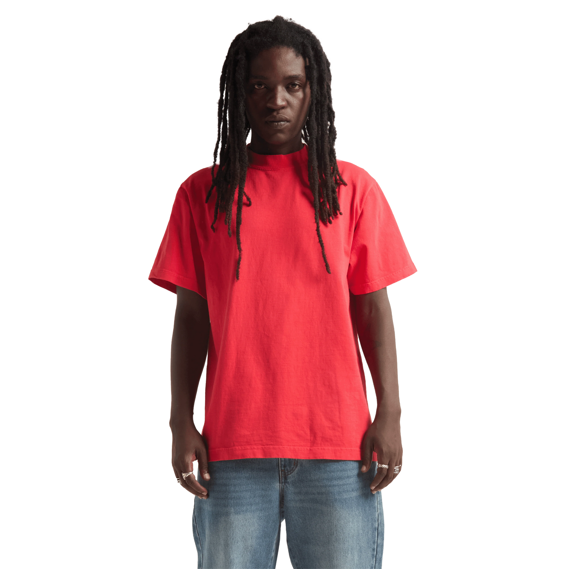Max Heavyweight Garment Dye - 7.5 oz Cherry Tomato COTTON GARMENT DYE GARMENT DYES Heavyweight MEN MEN TEE OVERSIZED Pigment Dye shaka Shaka Wear SHORTSLEEVES shsdparentproduct t-shirt TEE tshirts