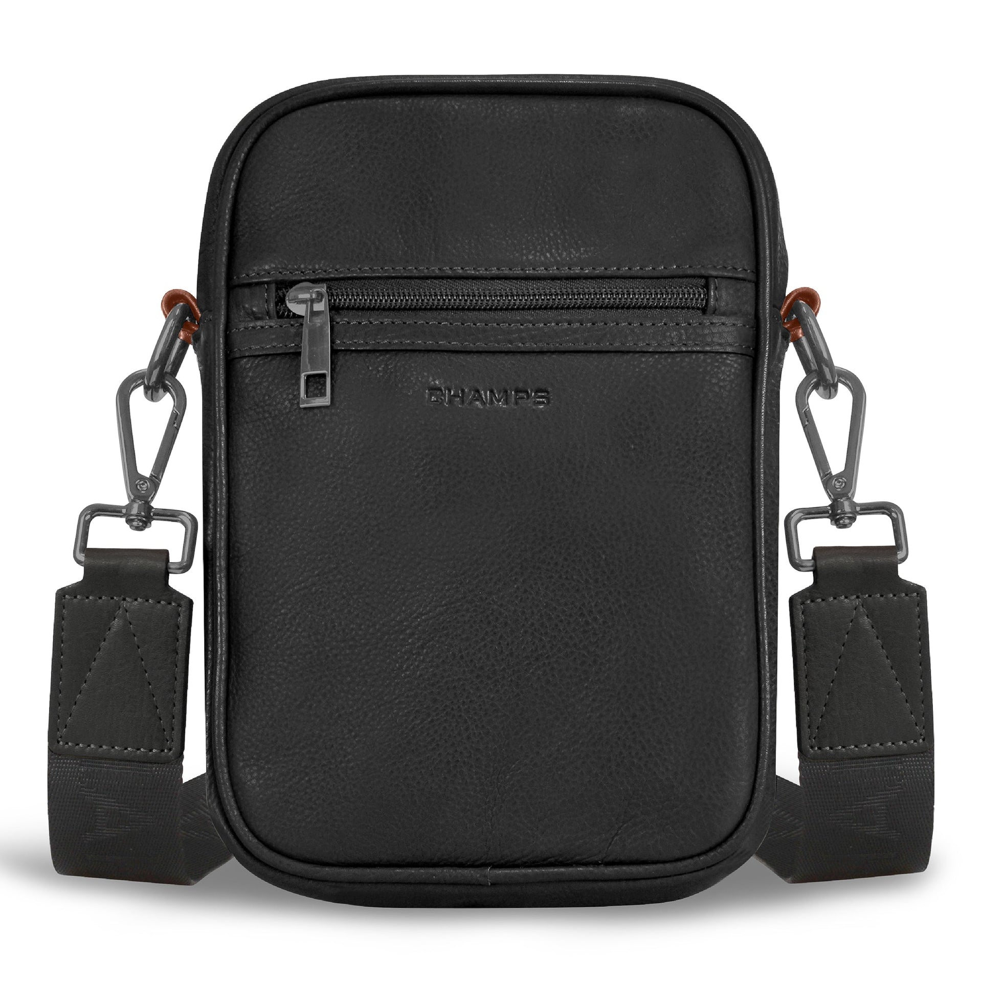 Onyx / Leather Vertical Cross-Body Bag Black Champs Luggage Shopify Collective