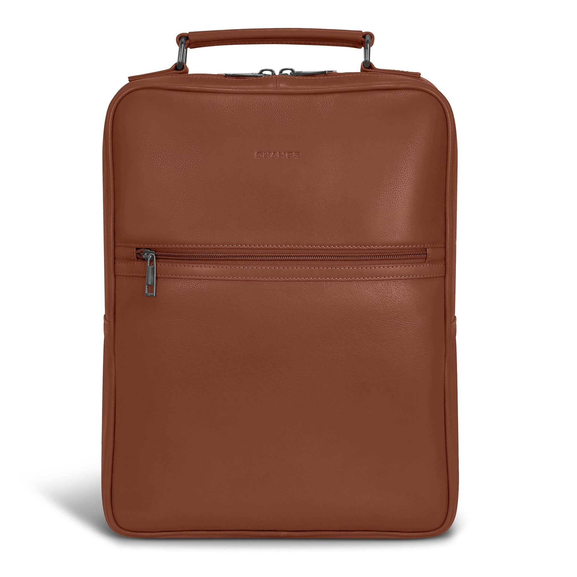 Onyx / Leather Compact Backpack Brown Champs Luggage Shopify Collective