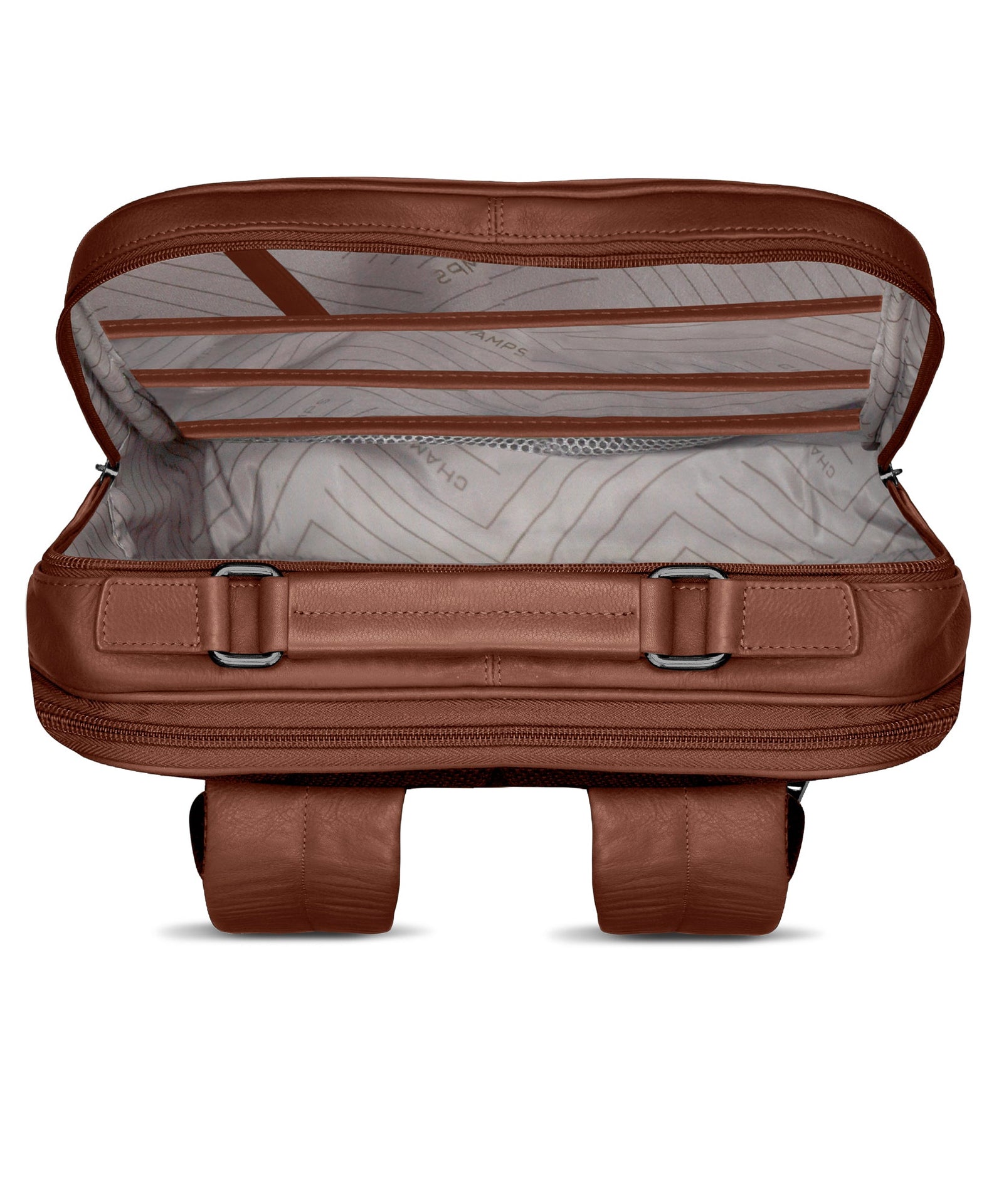 Onyx / Leather Compact Backpack Champs Luggage Shopify Collective