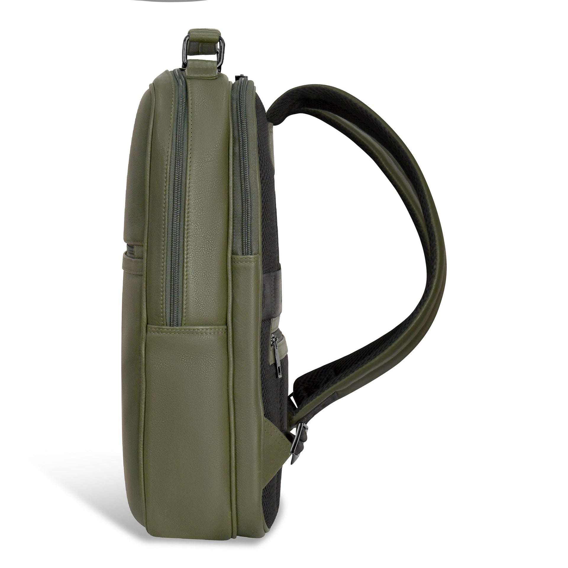 Onyx / Leather Compact Backpack Champs Luggage Shopify Collective