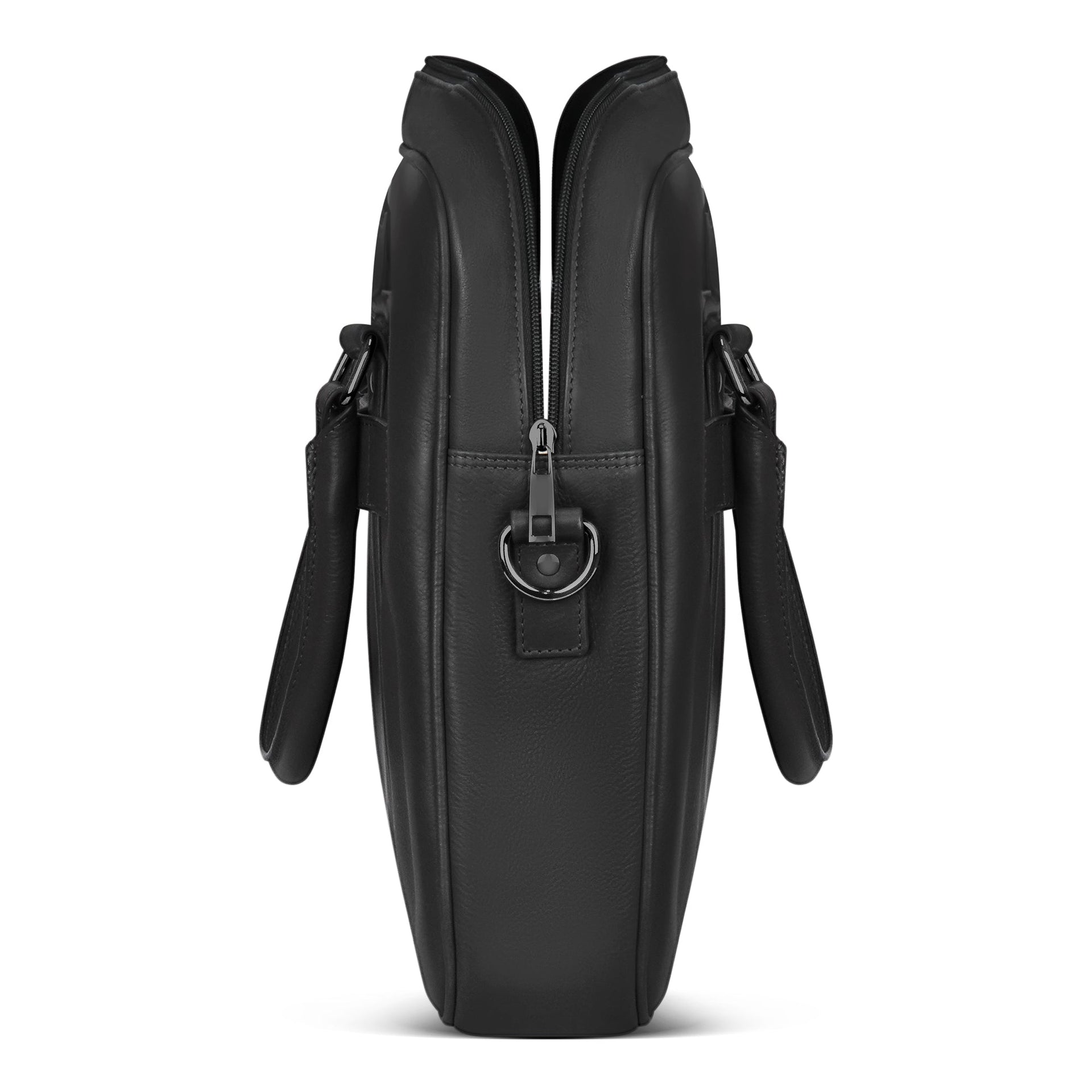 Onyx / Leather Slim Briefcase Champs Luggage Shopify Collective