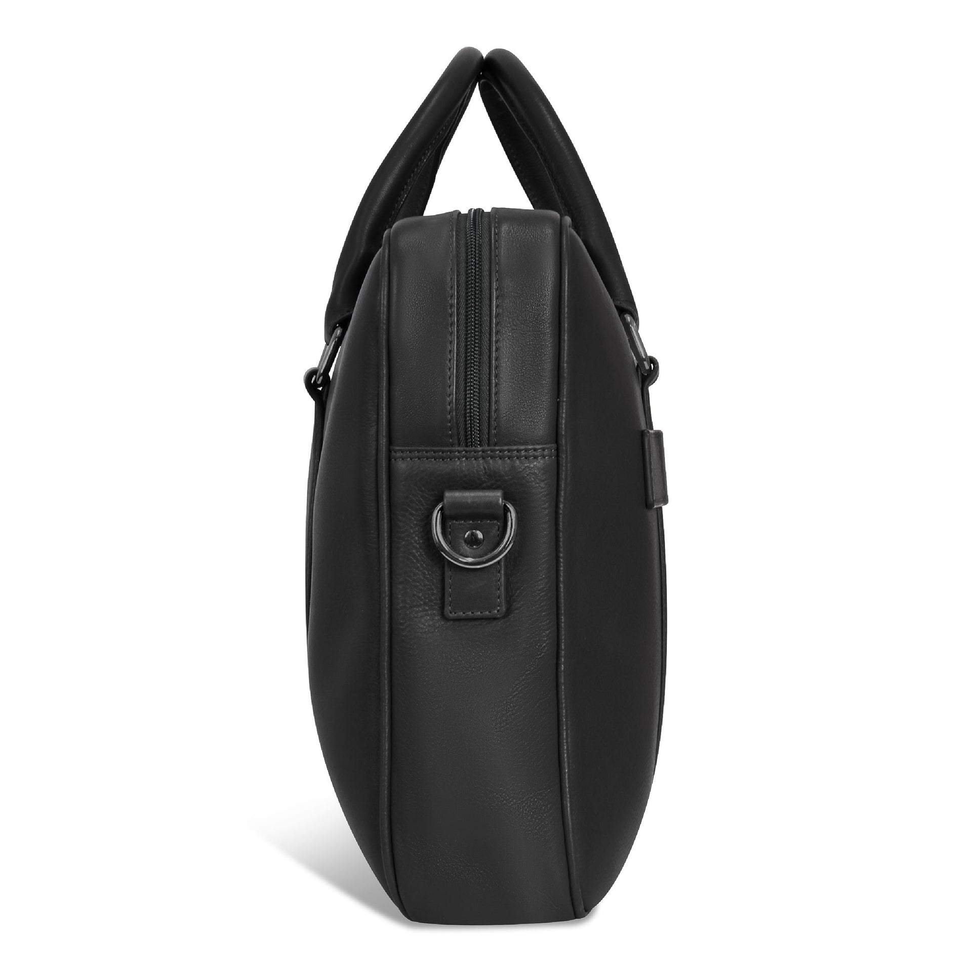 Onyx / Leather Slim Briefcase Champs Luggage Shopify Collective