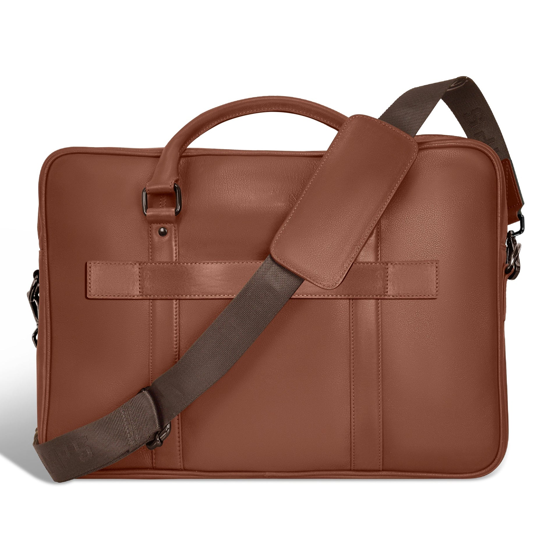 Onyx / Leather Slim Briefcase Champs Luggage Shopify Collective