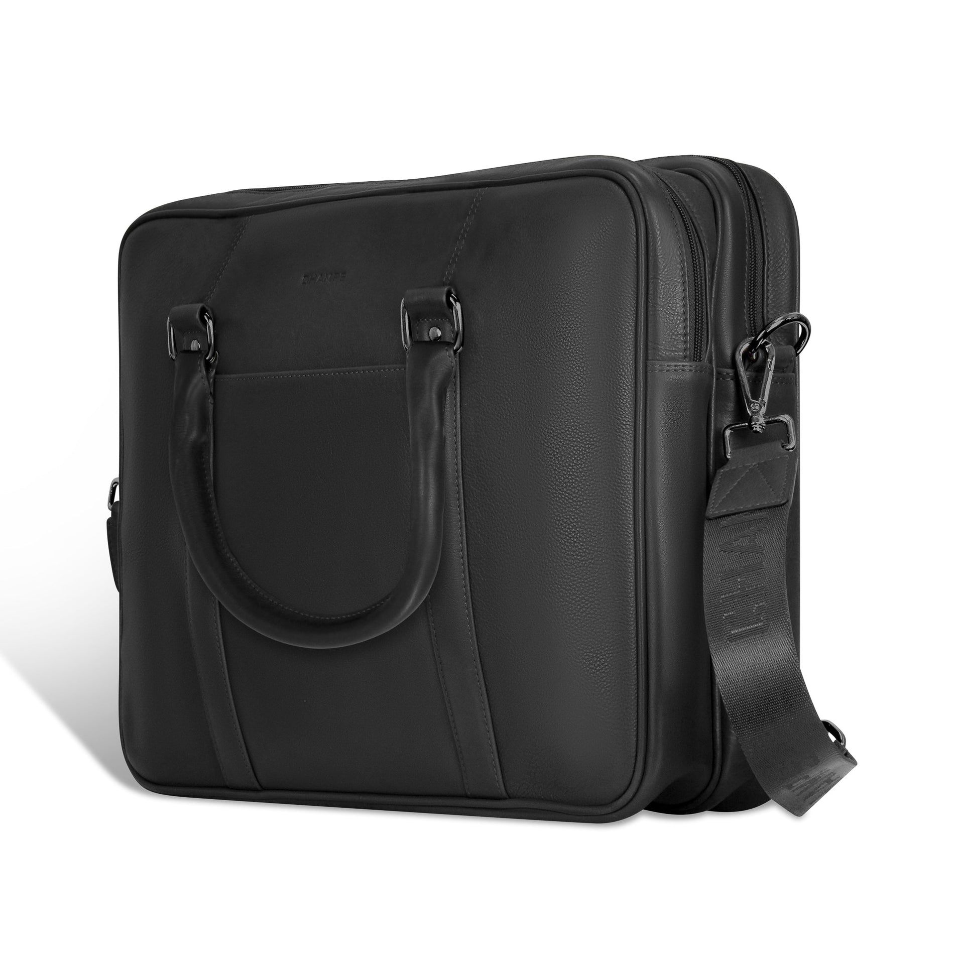 Onyx / Leather Briefcase Champs Luggage Shopify Collective