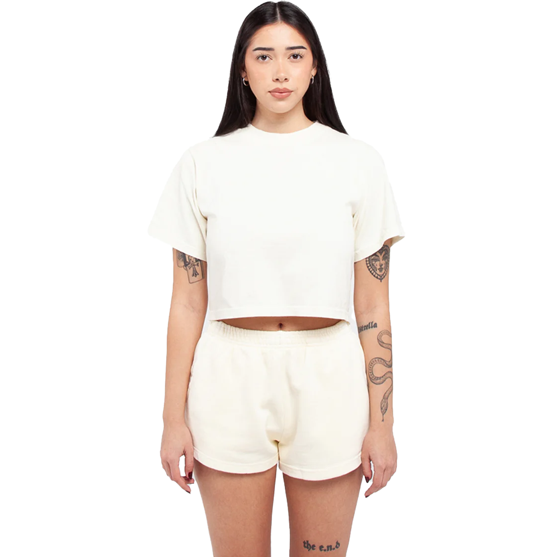 Women Garment Dye Fleece Shorts Cream BOTTOMS COTTON GARMENT DYE Heavyweight Shaka Wear WOMEN