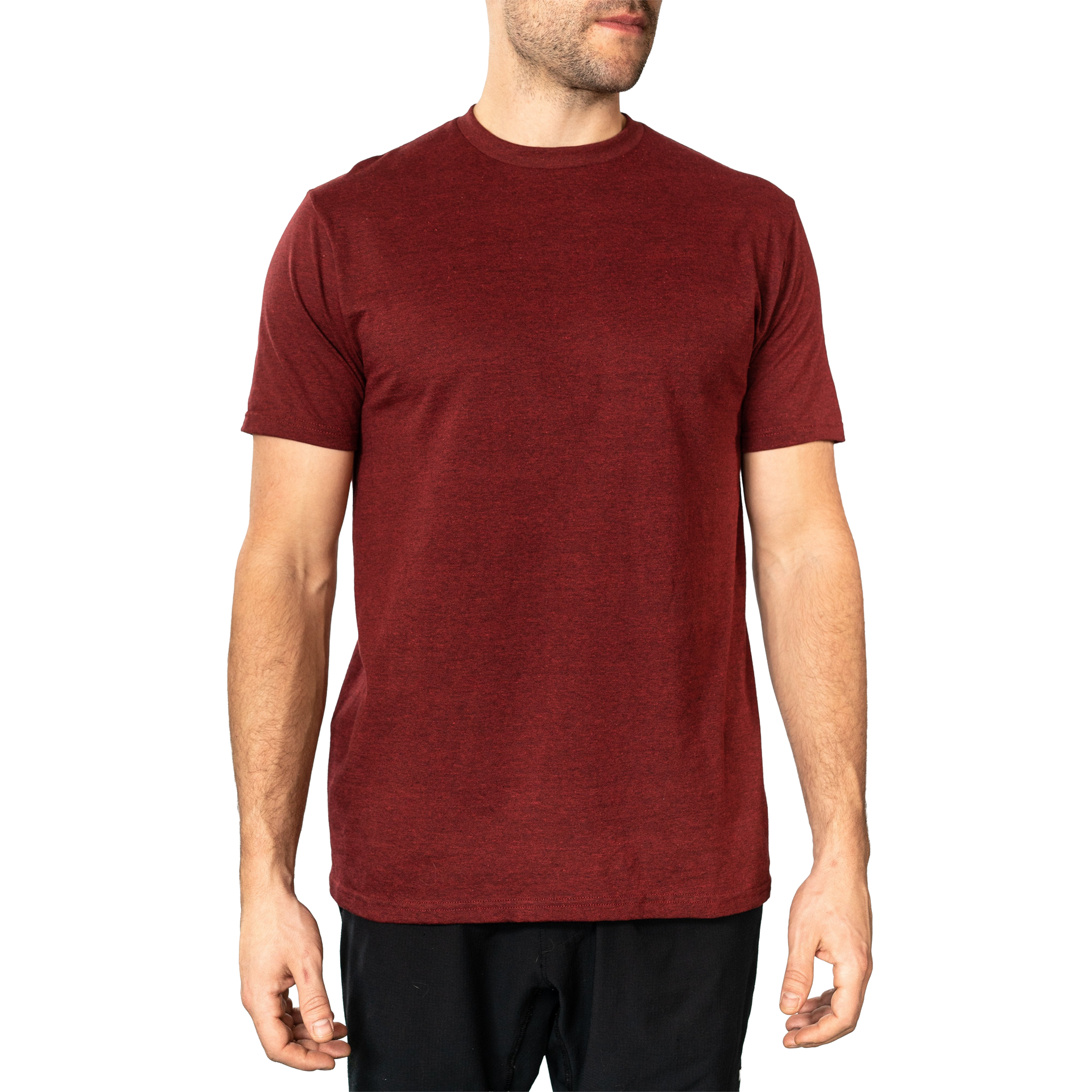 47146 - Men London Tees Crimson Heather CLOSEOUT COTTON / POLYESTER FITTED Lightweight MEN ON SALE OPTIMA REGULAR tearaway TEES