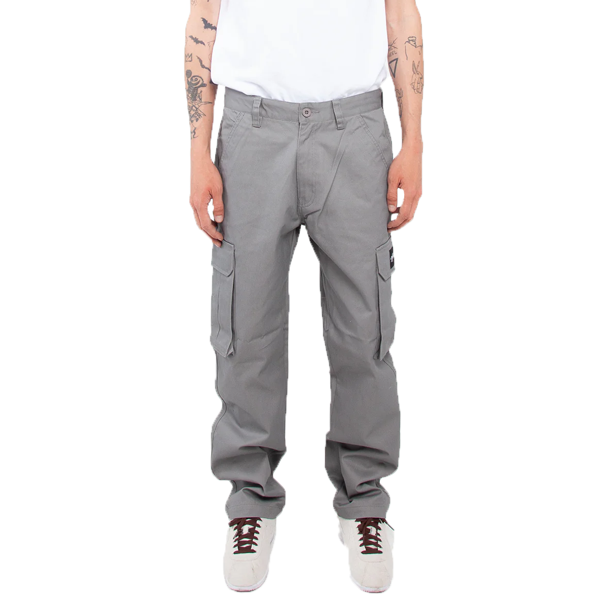 Twill Cargo Pants Dark Grey BOTTOMS cargo COTTON / POLYESTER LOOSE MEN shaka Shaka Wear