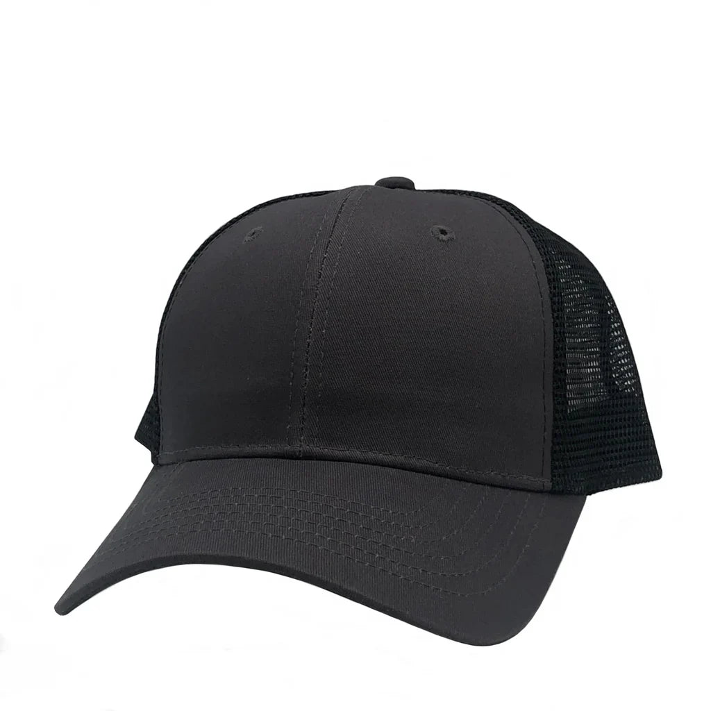 NISSI CAPS GN-1020, - Trucker Mesh, Dark Grey Dark Brown