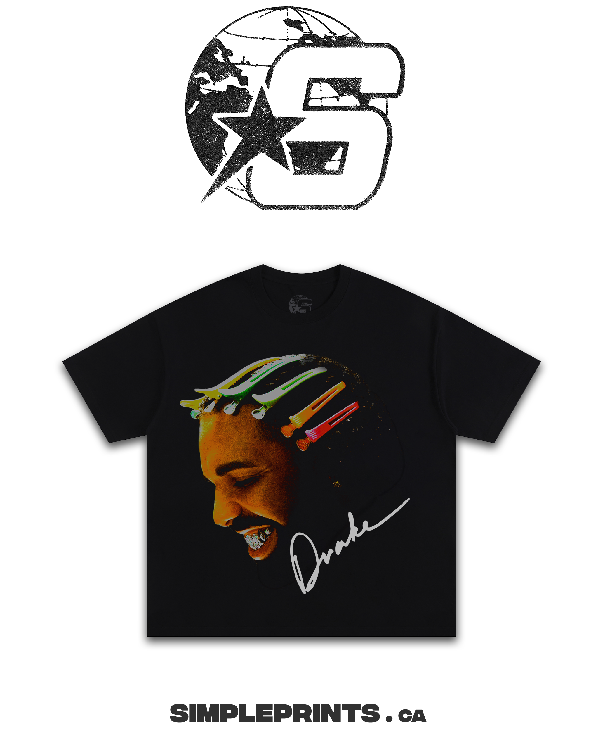 DRAKE Graphic T-Shirt Shopify Collective Simpleprints t-shirt tops