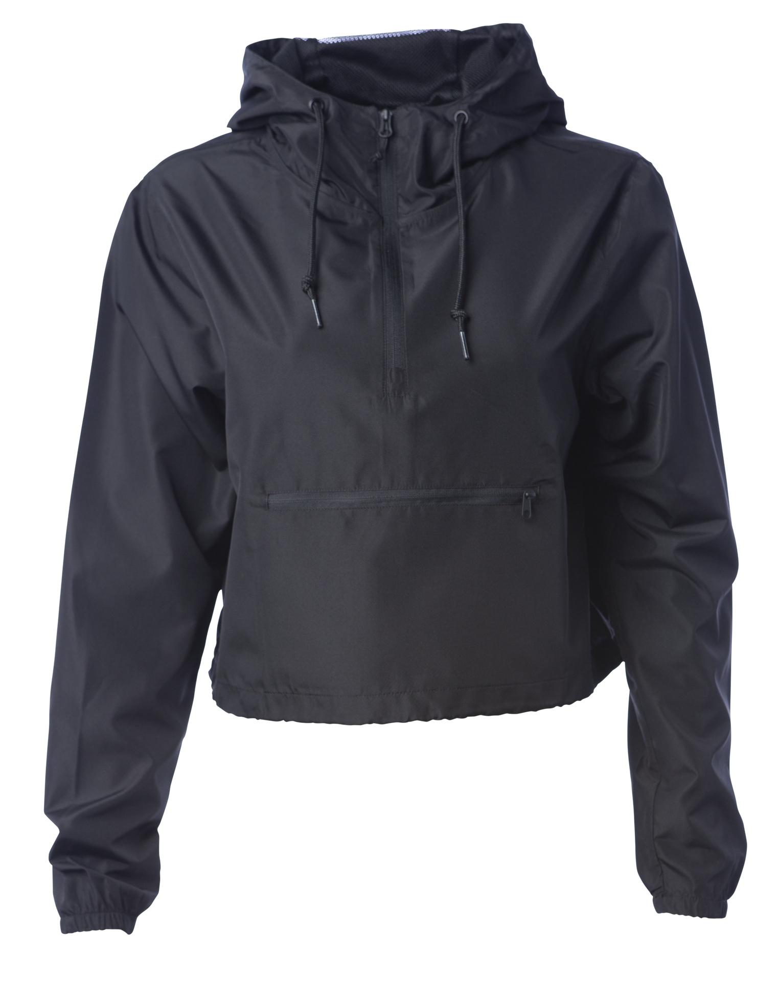 EXP64CRP - Women's Lightweight Crop Windbreaker Black Crop EXP64 EXP64CRP EXPEDITION INDEPENDENT Lightweight OUTERWEAR POLYESTER PULLOVERS tearaway windbreaker WOMEN ZIPS