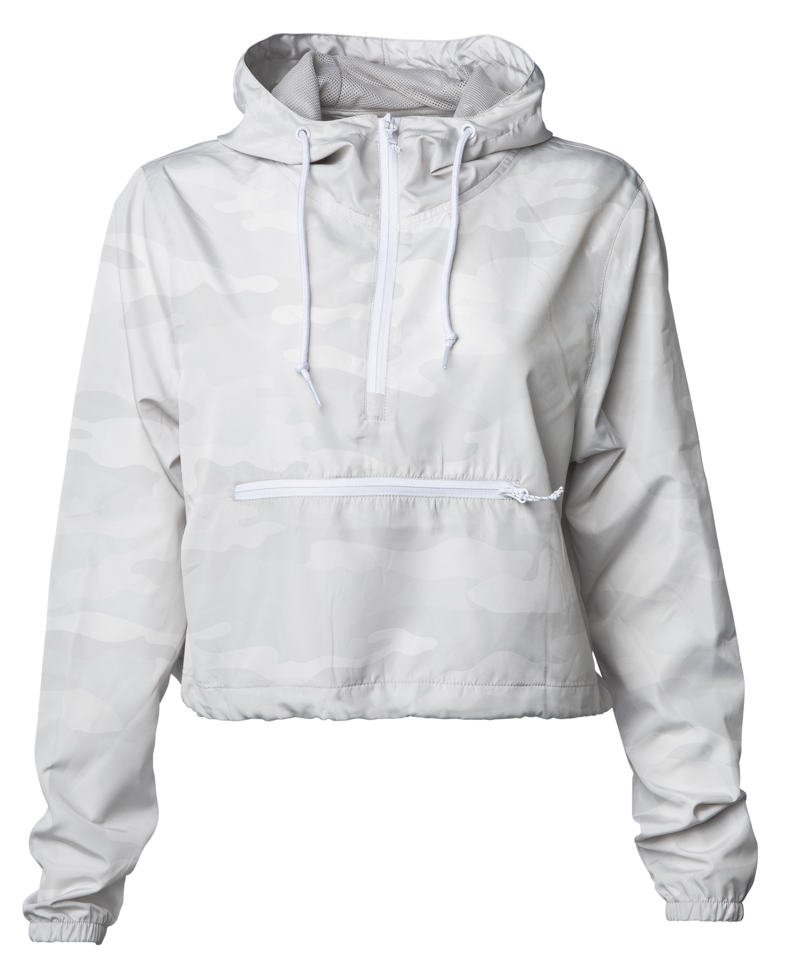 EXP64CRP - Women's Lightweight Crop Windbreaker White Camo Crop EXP64 EXP64CRP EXPEDITION INDEPENDENT Lightweight OUTERWEAR POLYESTER PULLOVERS tearaway windbreaker WOMEN ZIPS