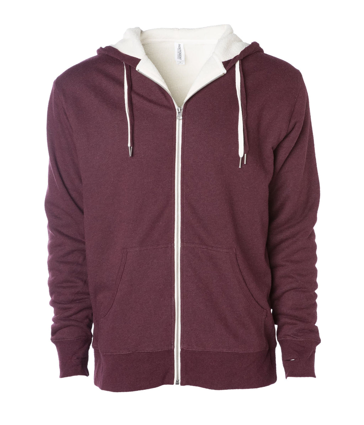INDEPENDENT Unisex Heavyweight Sherpa Lined Heather Zip Hood