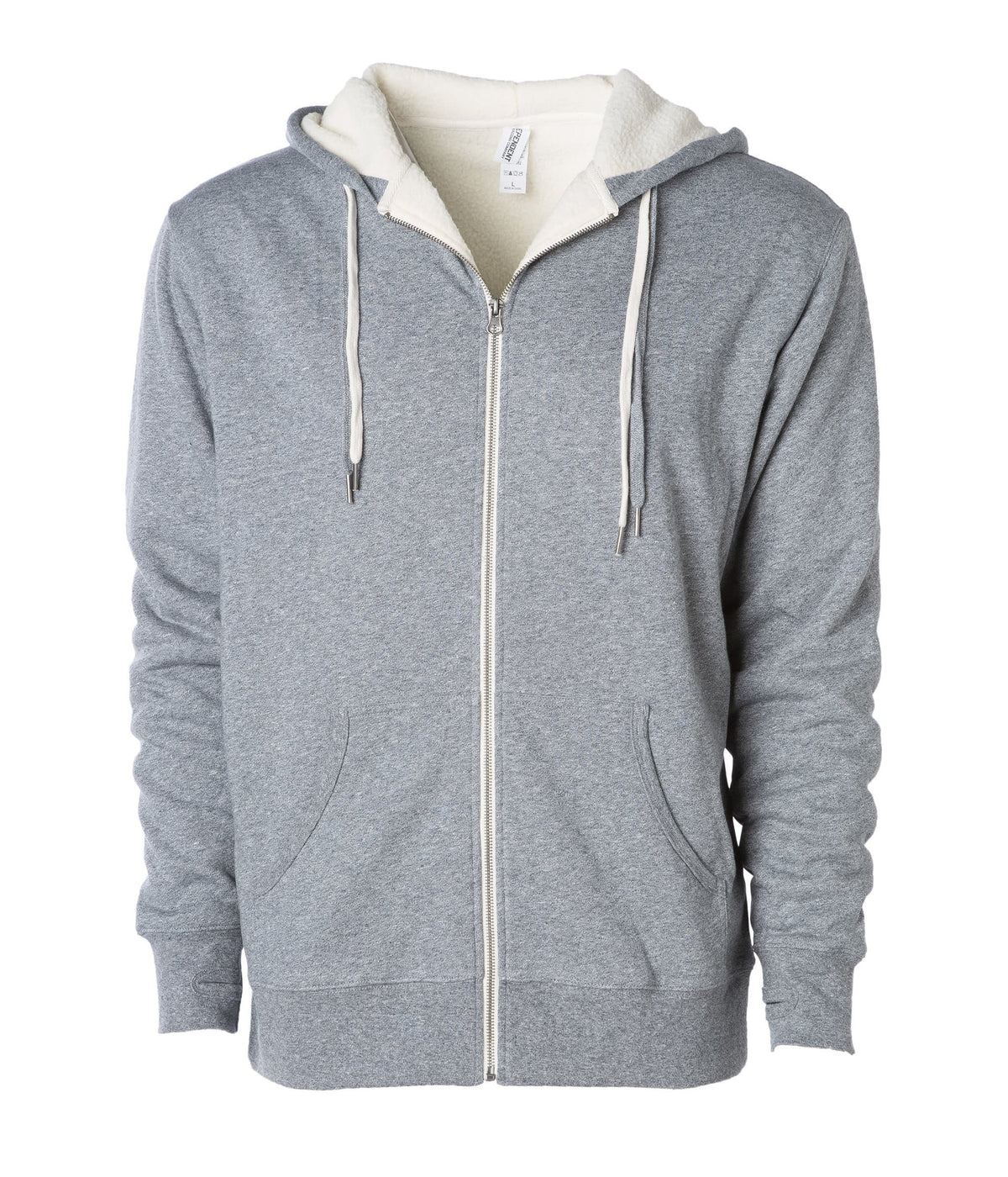 INDEPENDENT Unisex Heavyweight Sherpa Lined Heather Zip Hood