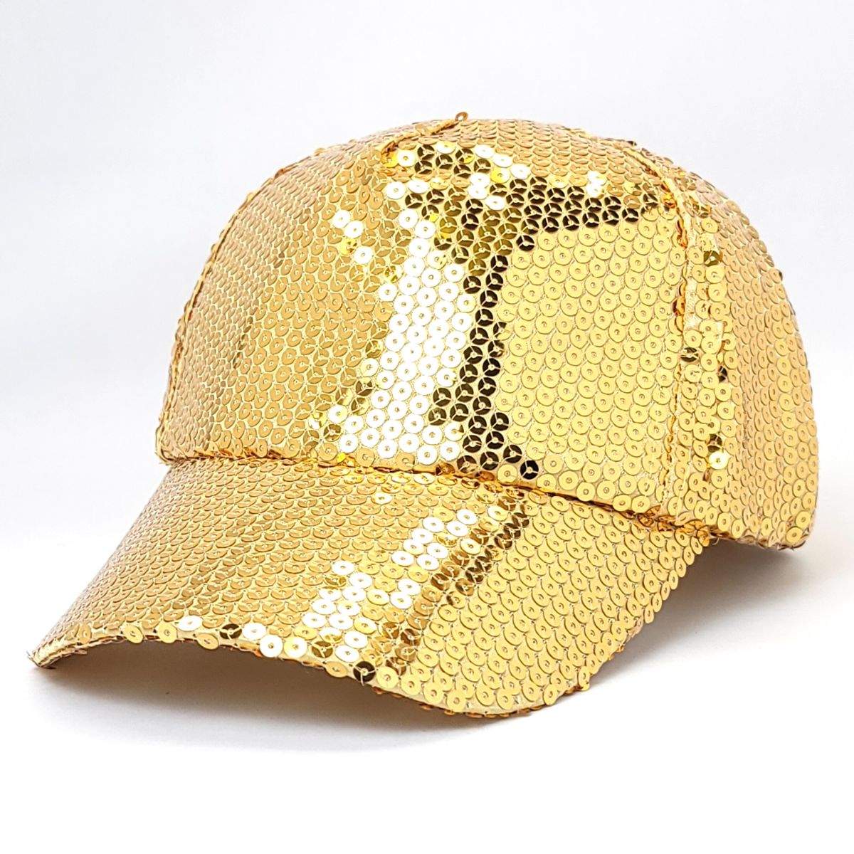 Fashion Cap - Sequin Spangles, Multi-Coloured Gold OSFA