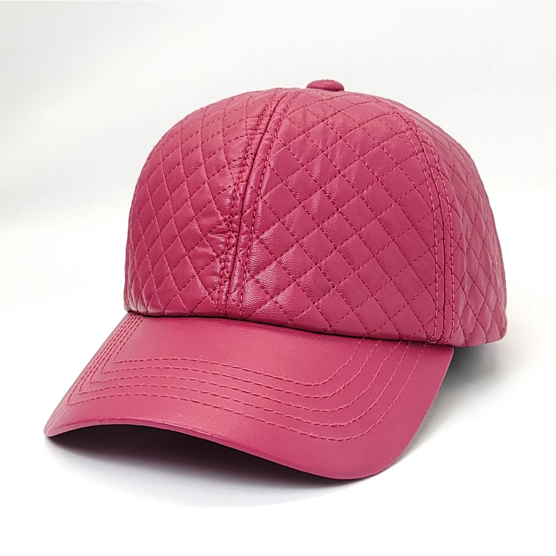 Fashion Cap - PU Leather, H. Pink