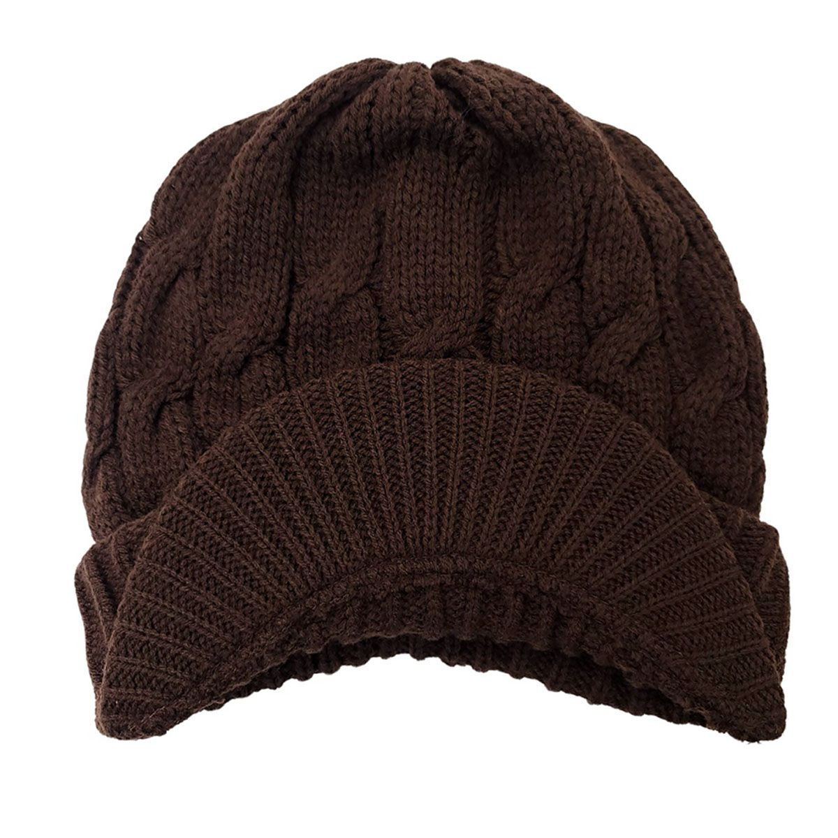 Slouchy Visor Toque - Brown
