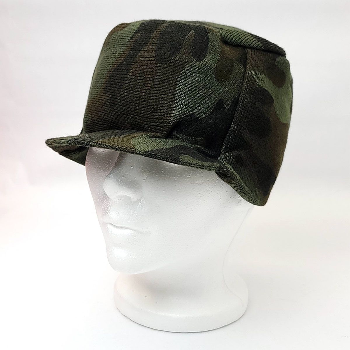 Military Knit Cap - Multi-Coloured Green Camo OSFA