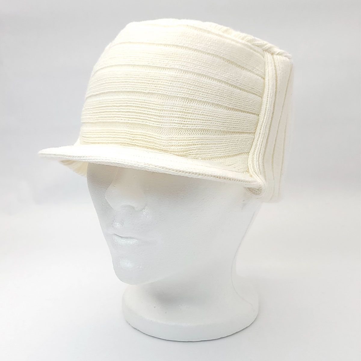 Military Knit Cap - Multi-Coloured White OSFA