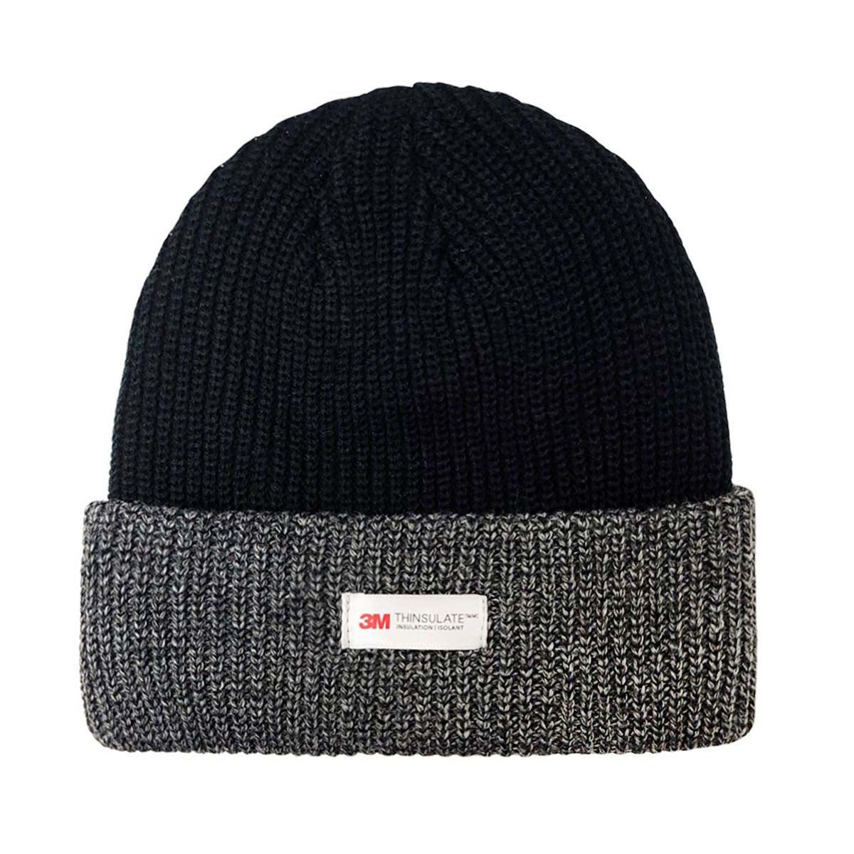 3M Thinsulate Knit Toque - Lining Black & Grey #189 - with Dark Cuff / OSFA