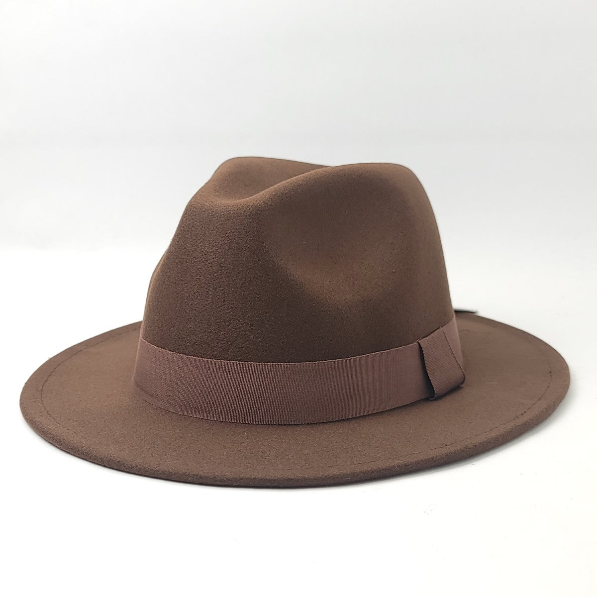 Fedora-FD9005, Wide Brim, Multi-Coloured, OS Brown Fashion Hat