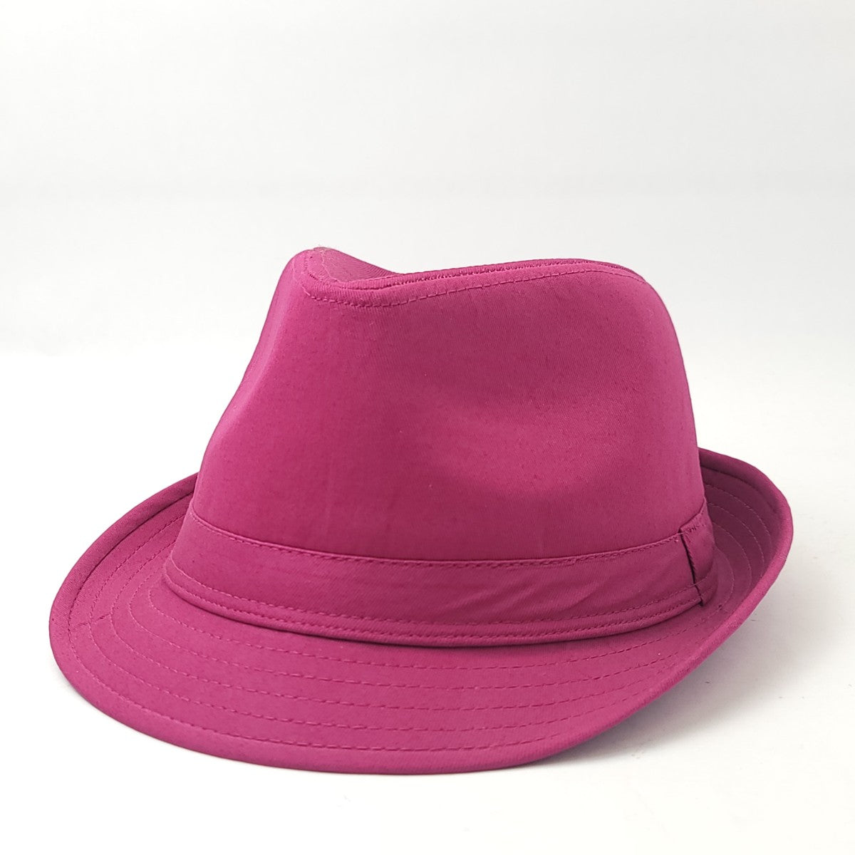 Fedora, Classic 100% Cotton - Purple or Hot Pink, S/M & L/XL Hot Pink Fashion Hat