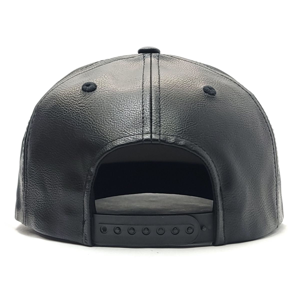 Plain PU Leather Snapback Cap-KNW1505, Black Plain Cap Plain Snapback