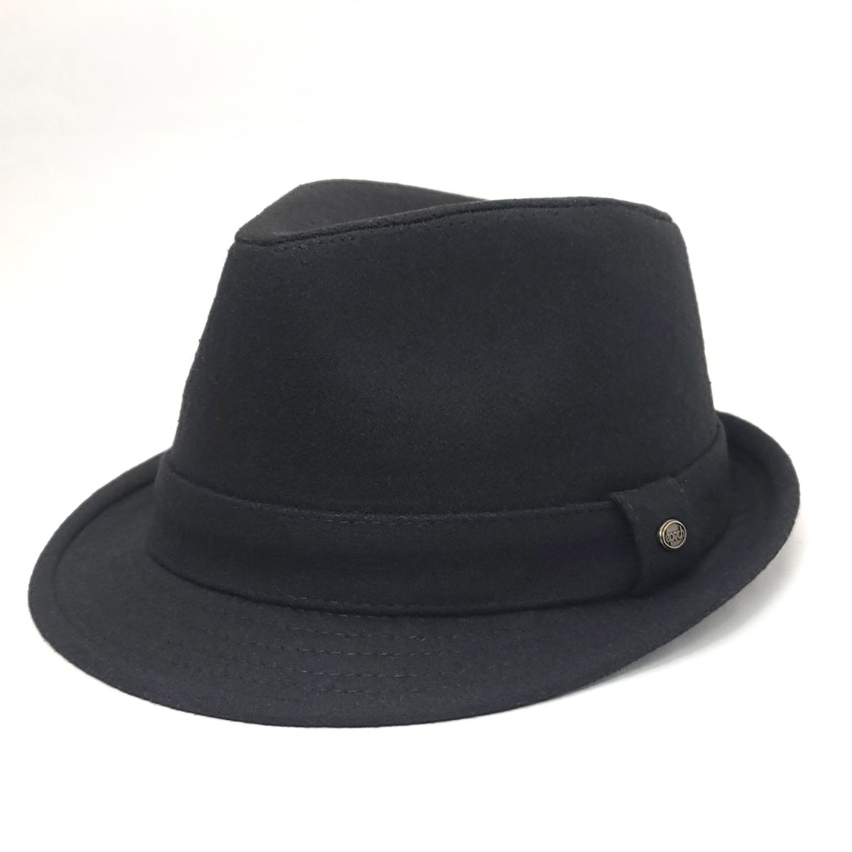 Fedora Hat - F5032, 100% Wool Solid Colour, Multi-Coloured, 2-sizes Black Fashion Hat
