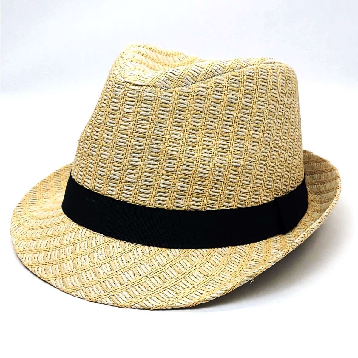 Fedora Hat FD140- 100% Straw, Natural, S/M & L/XL Fashion Hat Summer