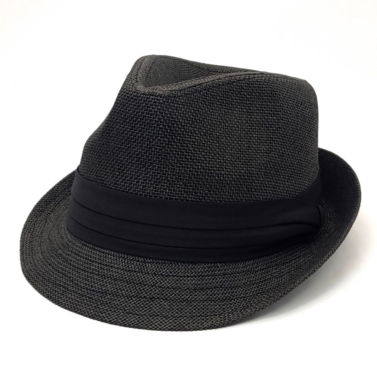 Fedora - FD607A, Fine Straw, Multi Colour, OSFA Black OSFA Fashion Hat Summer
