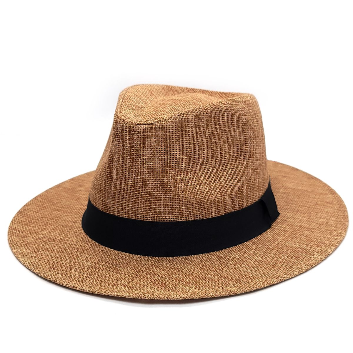 Panama Hat - F6050, 100% Linen, Multi-Coloured, OSFA, Adjustable Light Brown OSFA Fashion Hat New