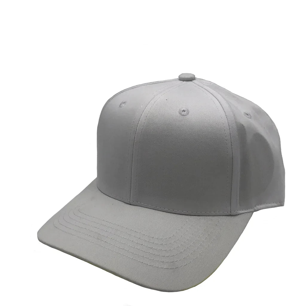 GNV-004 - Premium Pro Style 6 Panels Cap White One Size 6 PANELS COTTON / POLYESTER CURVE HIGH PROFILE nissi caps SNAPBACK STRUCTURED UNISEX