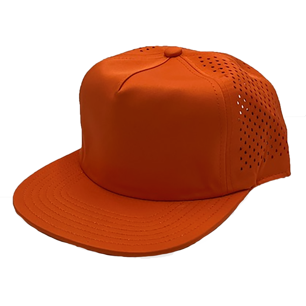 GNV-DT724FVN - 5 Panels Droplets Mesh Flat Bill Orange One Size 5 PANELS 5 PANELS - UNSTRUCTURED FLAT hats HIGH PROFILE MESH nissi caps POLYESTER SNAPBACK UNISEX UNSTRUCTURED