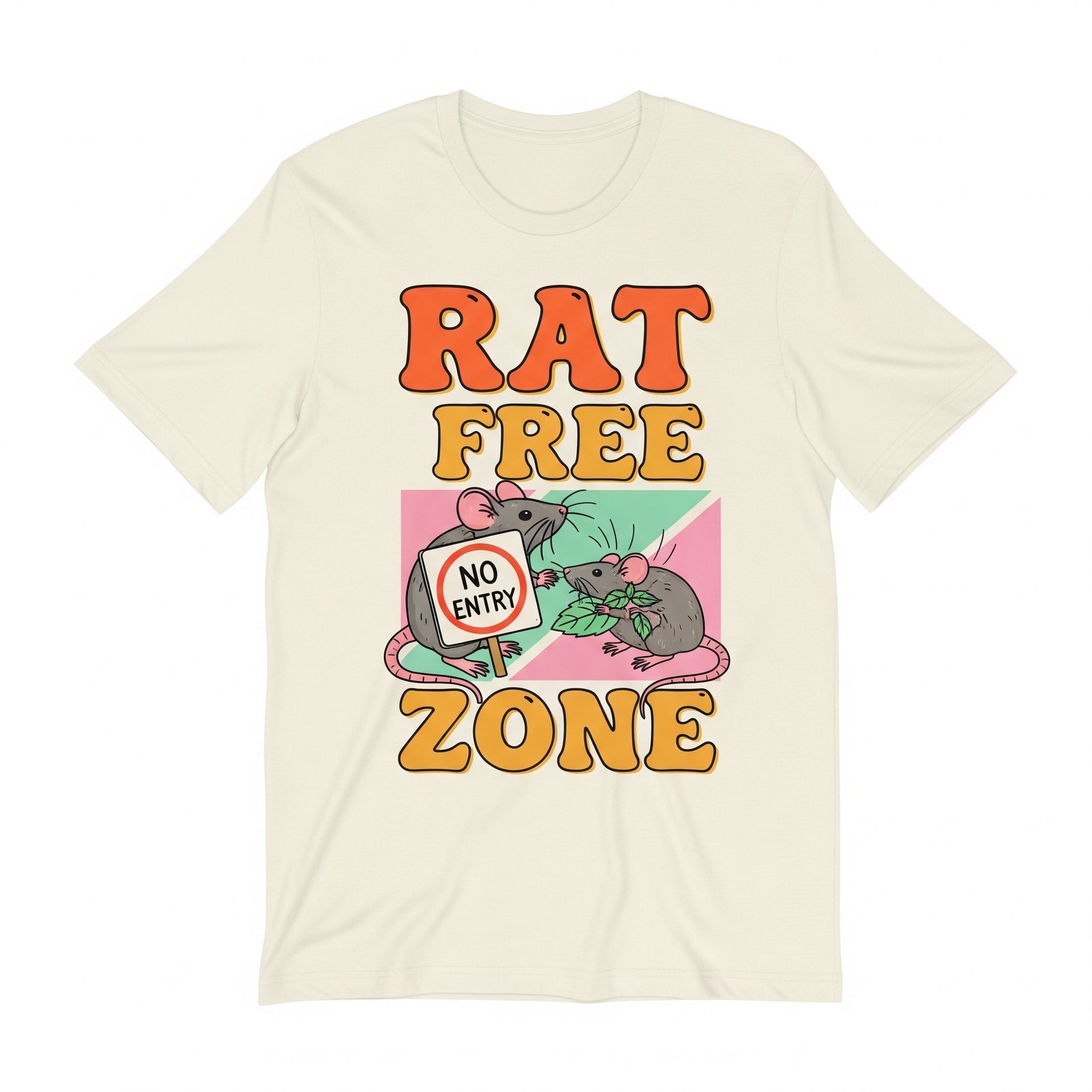 "RAT FREE ZONE" Whimsical Charm Tee - Cream Comfort - Toronto Screen ...