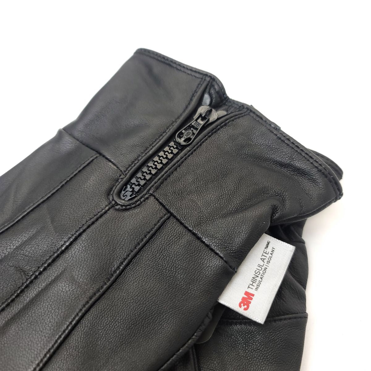 Men's Leather Gloves with Zipper - GL2371, Genuine Leather, 4 Sizes Dozen Special winter accessories