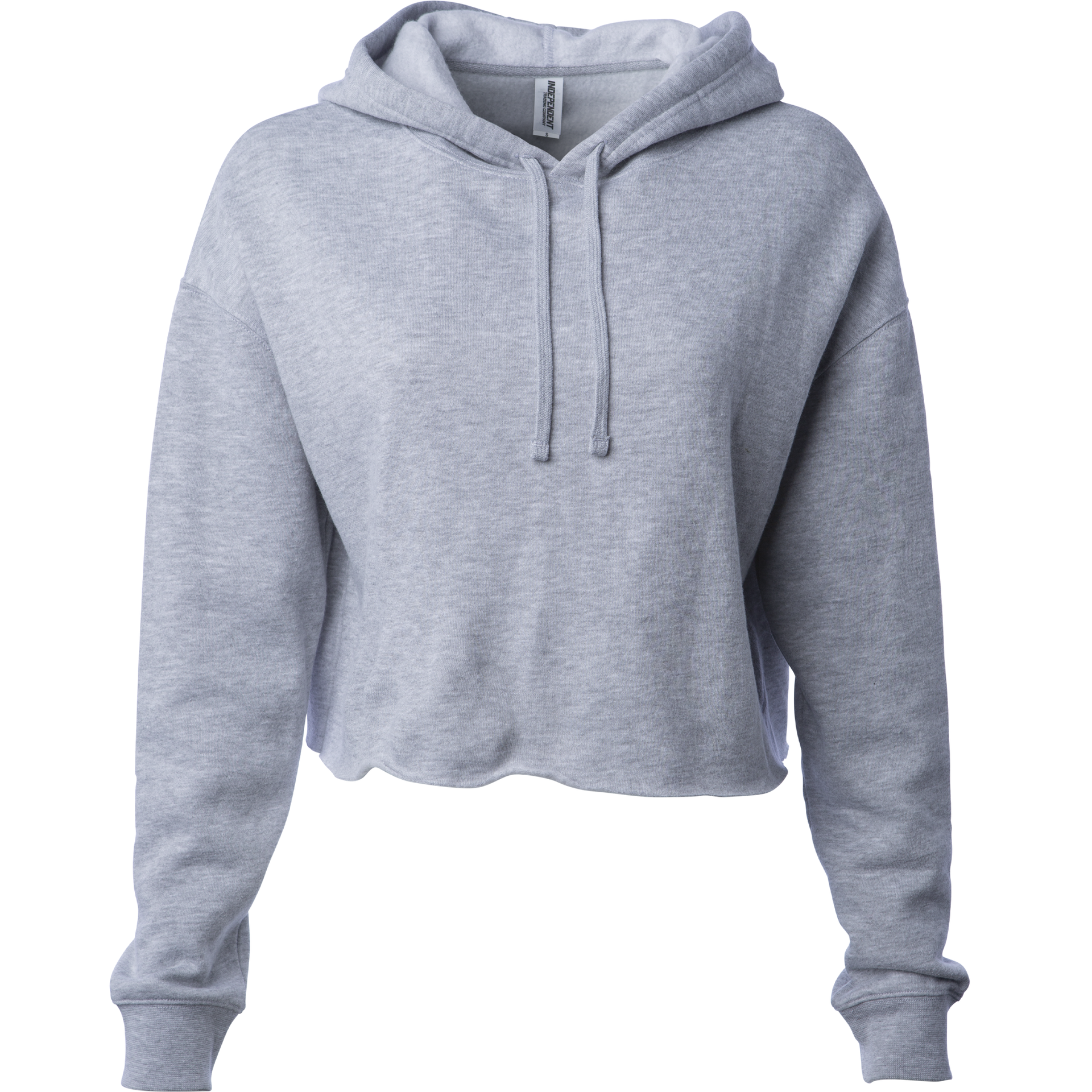 AFX64CRP - Women's Lightweight Crop Hooded Pullover Grey Heather AFX AFX64 AFX64CRP BASIC FLEECE camo Casual Wear COTTON / POLYESTER Crop crop top fleece hoodie INDEPENDENT Lightweight PULLOVERS tearaway WOMEN