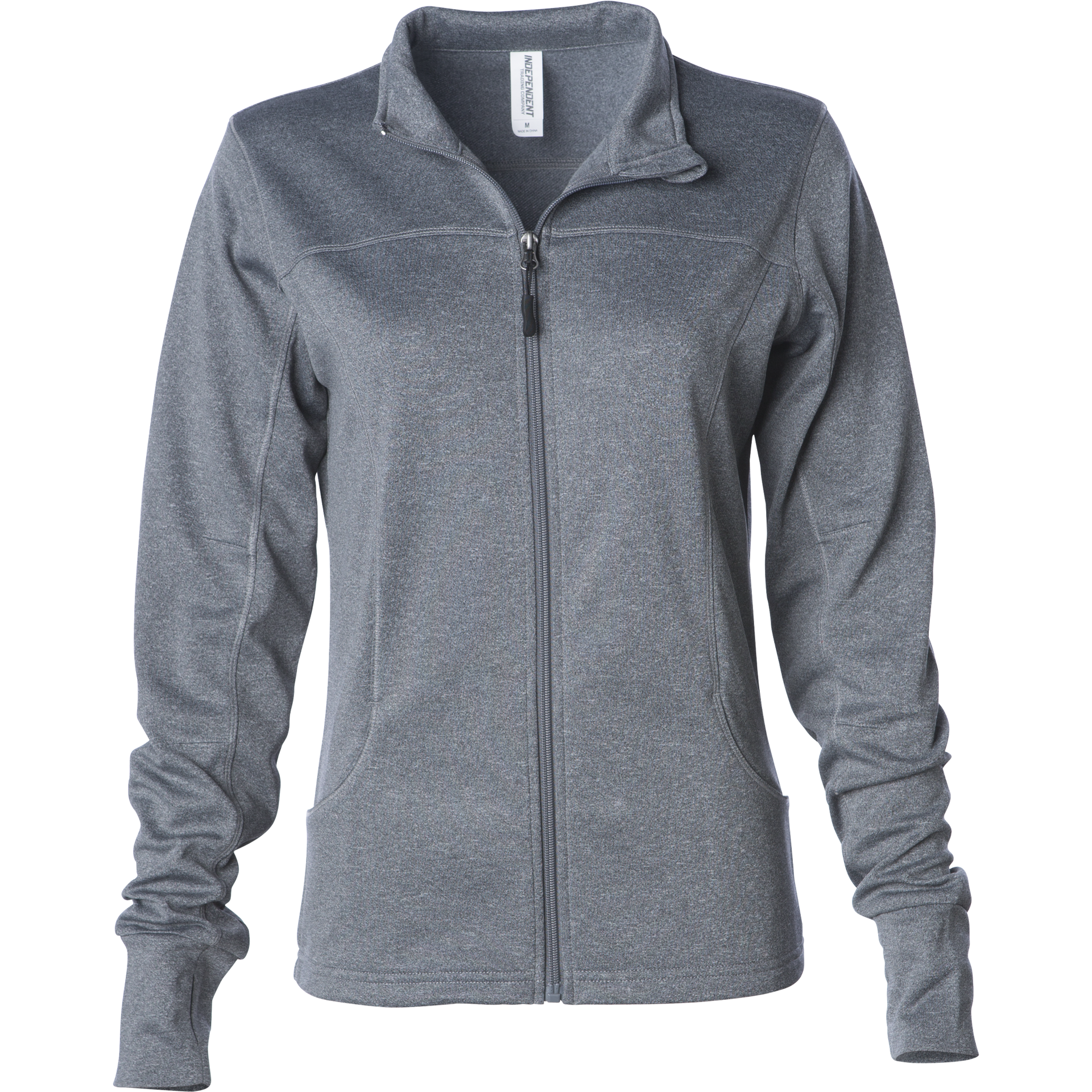 EXP60PAZ - Womens Polyester Athlectic Zip Gunmetal Heather CREWS EXP EXP60 EXP60PAZ EXPEDITION INDEPENDENT Lightweight moisture wicking PERFORMANCE POLYESTER tearaway WATER RESISTANT WOMEN zip