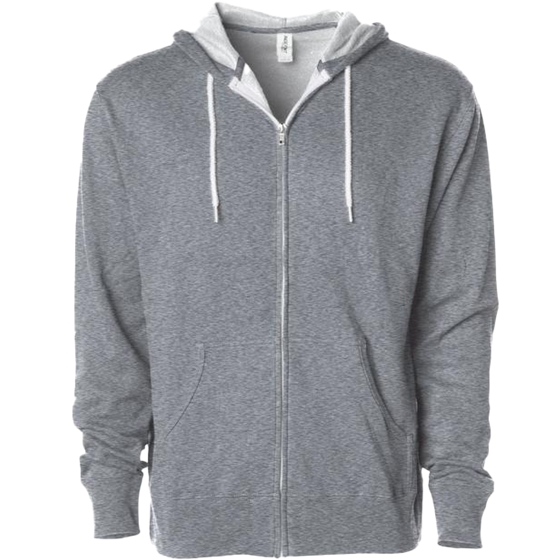 AFX90UNZ - Unisex Zip Hooded Sweatshirt Gunmetal Heather COTTON / POLYESTER FITTED fleece INDEPENDENT Lightweight REGULAR shsdchildproduct tearaway UNISEX
