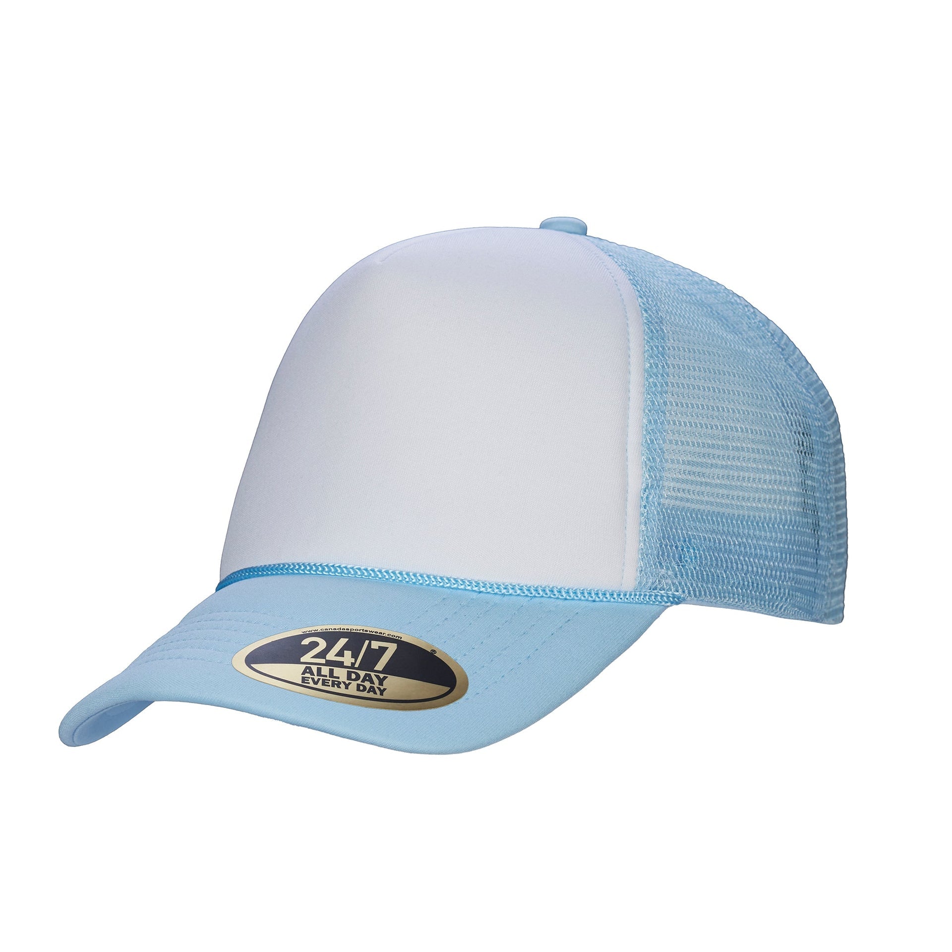 H08210 - Retro - 5-Panel Foam Snap Back Trucker Cap White Light Blue 08210 5-panel 8210 __label:7 Colors __label:IN-STOCK foam rope