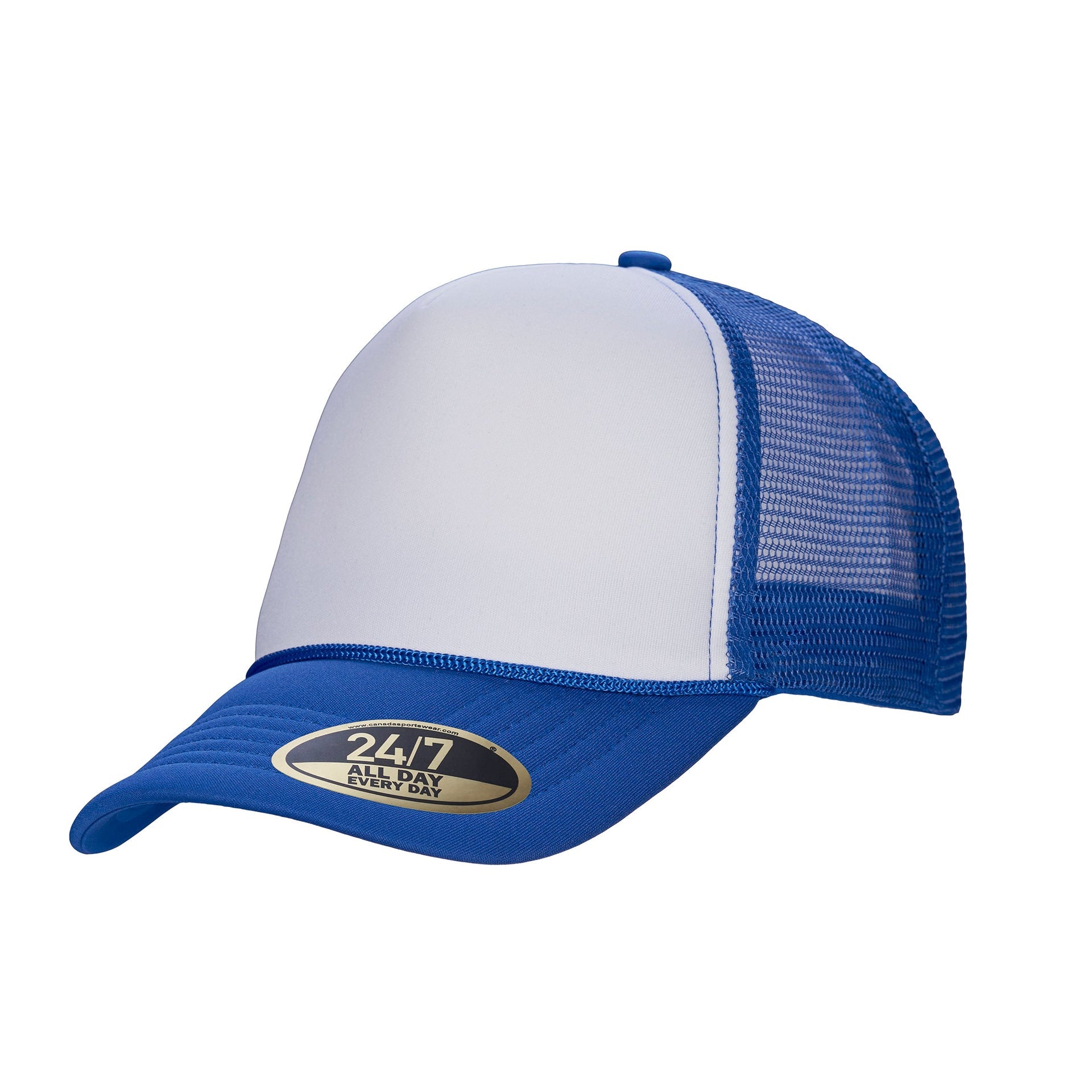 H08210 - Retro - 5-Panel Foam Snap Back Trucker Cap White Royal 08210 5-panel 8210 __label:7 Colors __label:IN-STOCK foam rope