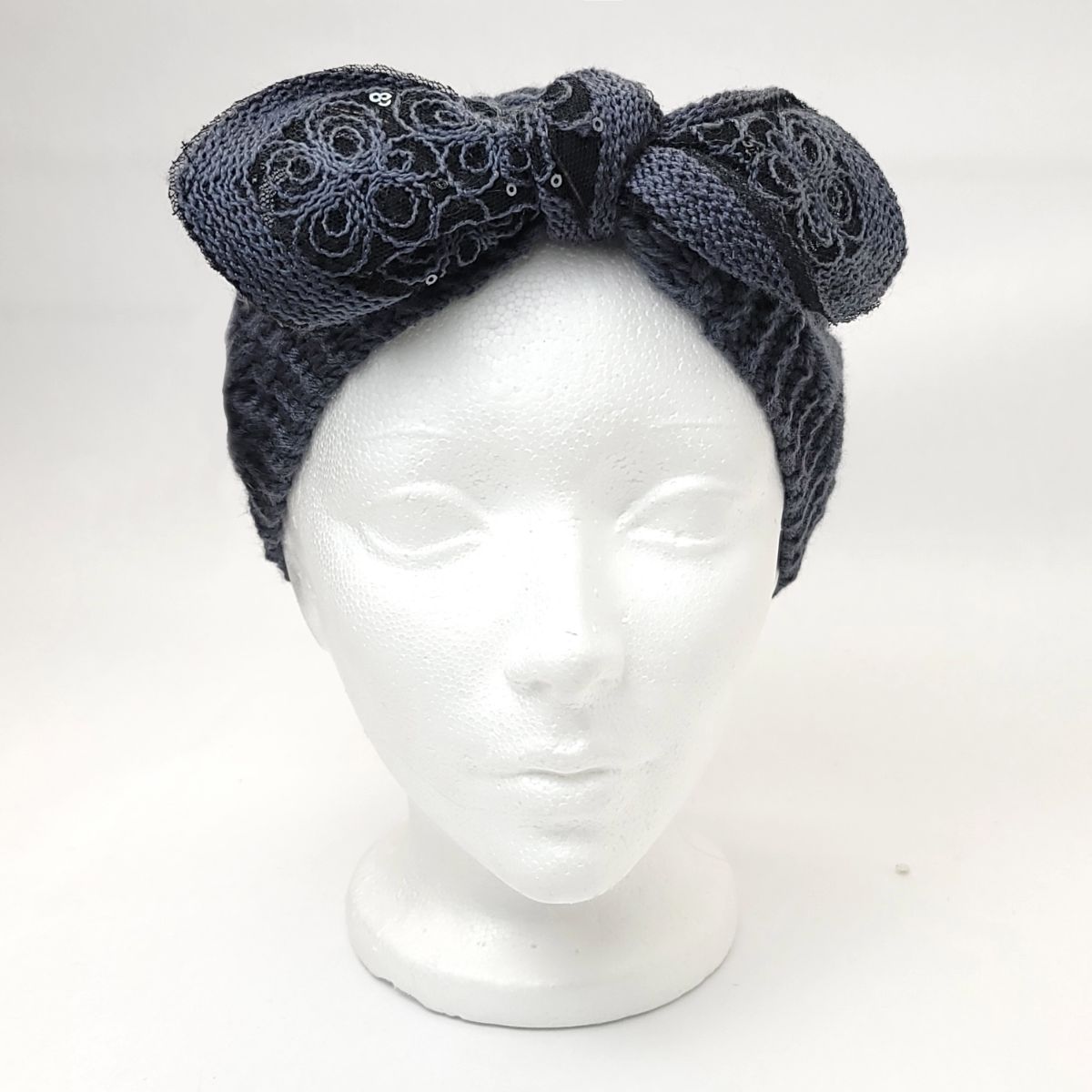 Winter Fashion Headband with Ribbon - HB21, Dozen Package Accessories