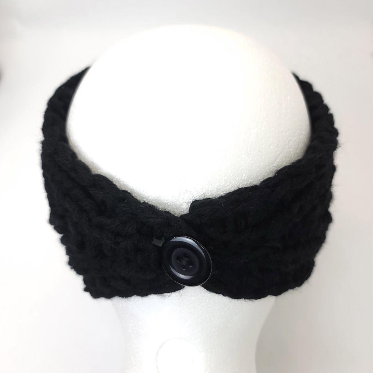 Winter Fashion Headband with Rhinestone Flower, - HB14BLA, Dozen Package Accessories