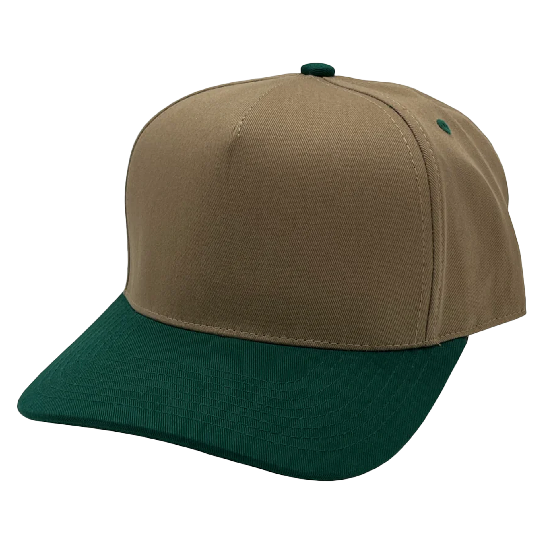 GNV-007 - Premium Pro Style Cap Hunter Green Khaki One Size 5 PANELS COMING SOON COTTON / POLYESTER CURVE HIGH PROFILE NISSI nissi caps SNAPBACK STRUCTURED UNISEX