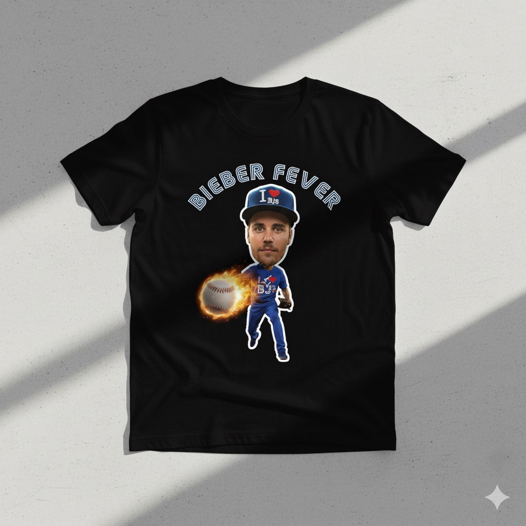 Bieber Fever Fastball T-Shirt Black I Love Bjs I Love BJs T-Shirt t-shirt tops