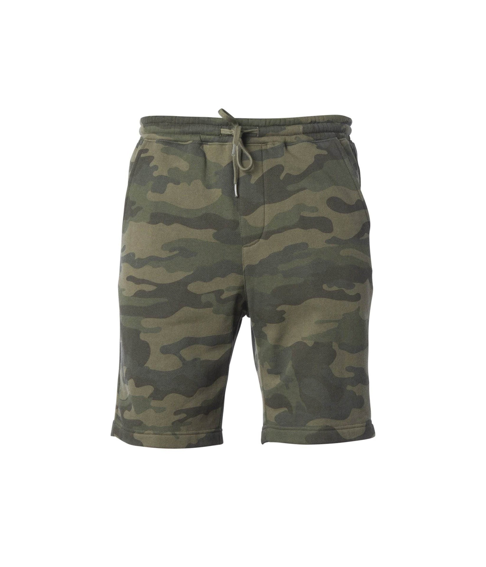 IND20SRT - Men's Midweight Fleece Short Forest Camo BASIC FLEECE BOTTOMS COTTON / POLYESTER ind IND20 IND20SRT INDEPENDENT MEN mens tearaway