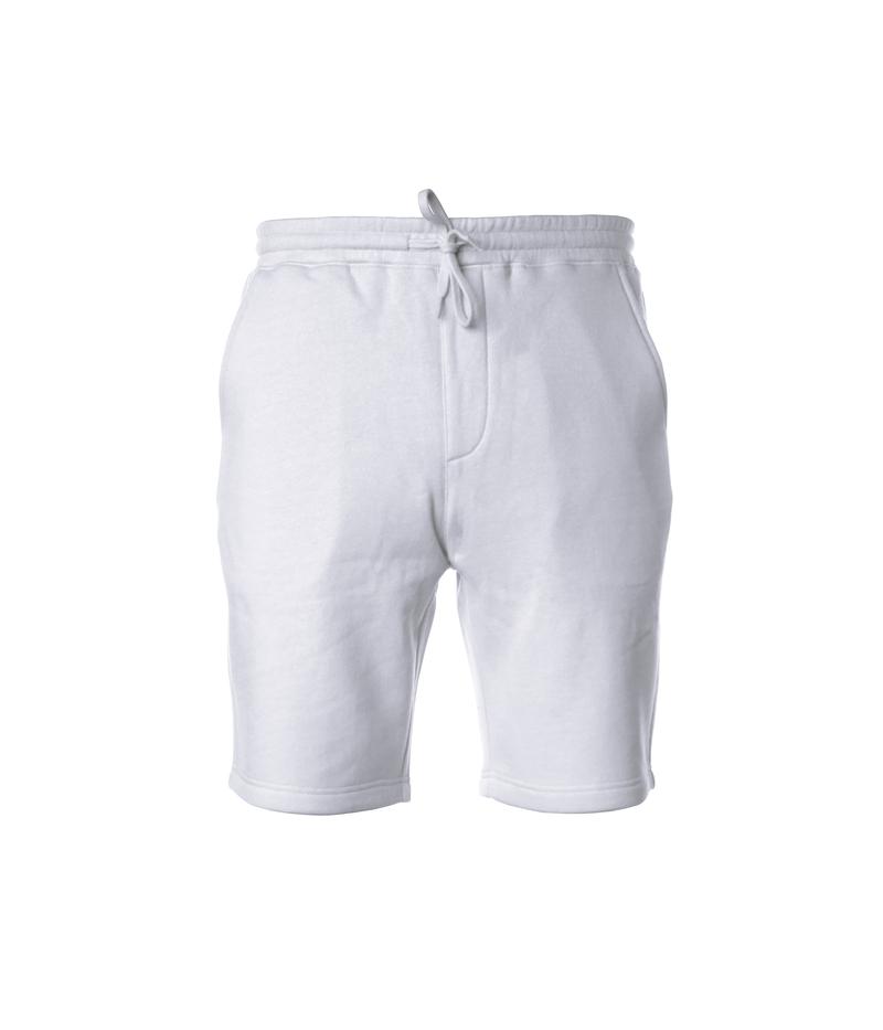 IND20SRT - Men's Midweight Fleece Short White BASIC FLEECE BOTTOMS COTTON / POLYESTER ind IND20 IND20SRT INDEPENDENT MEN mens tearaway