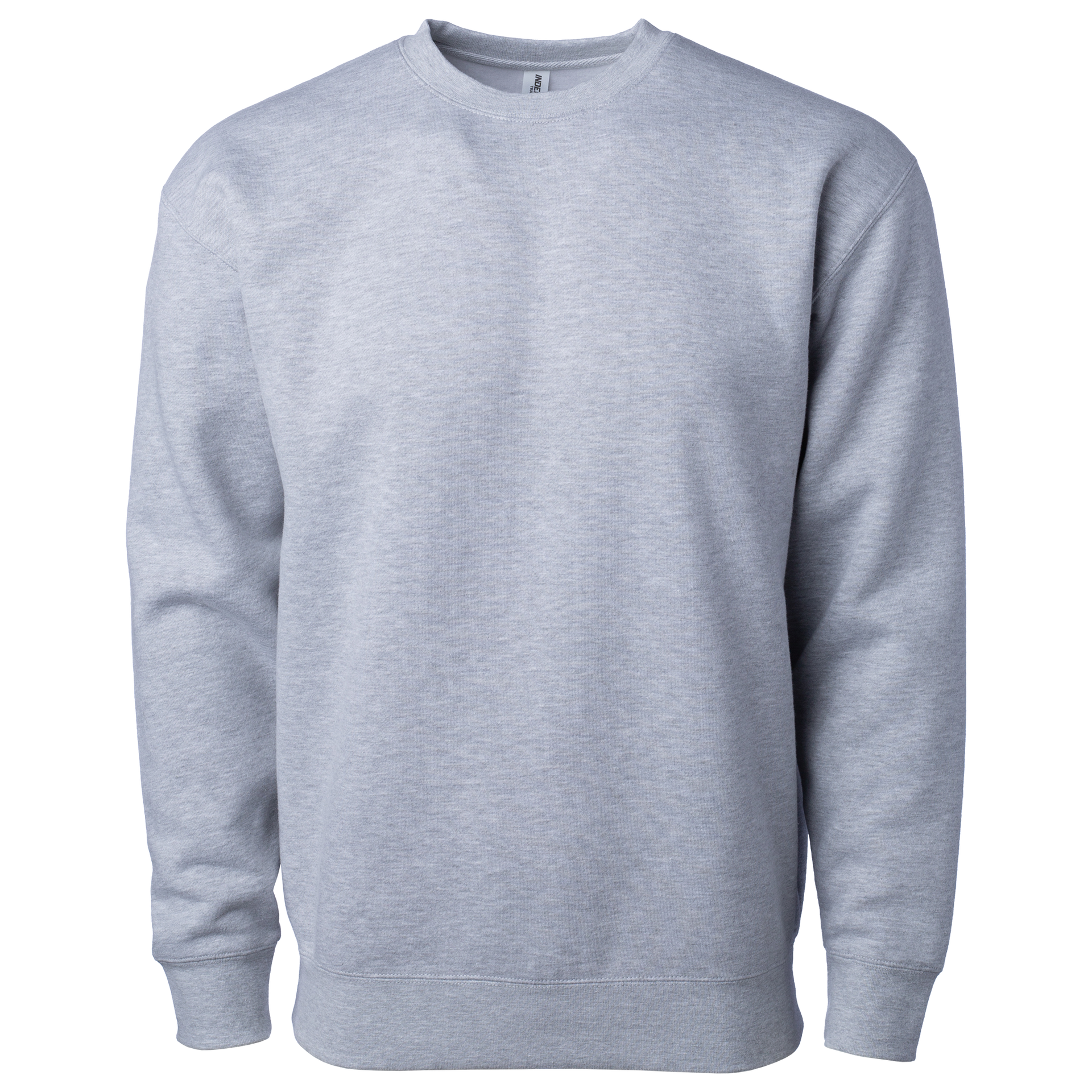 IND3000 - Men's Heavyweight Crew Neck Grey Heather BASIC FLEECE COTTON / POLYESTER CREWS Heavyweight IND3000 INDEPENDENT MEN REGULAR tearaway
